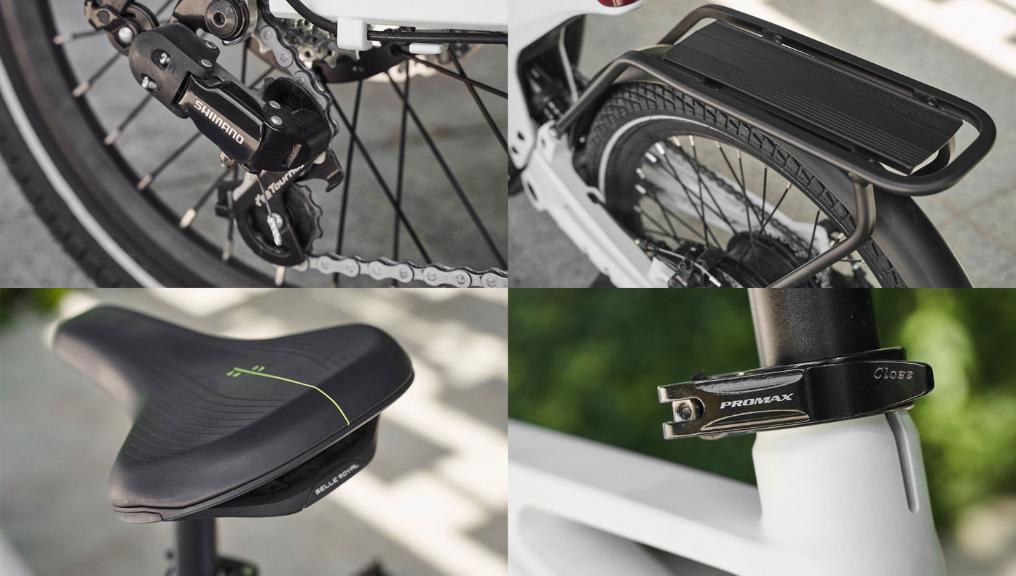 Leichten FluxFold Full-Suspention Electric Folding Bike (378Wh 17Kg)