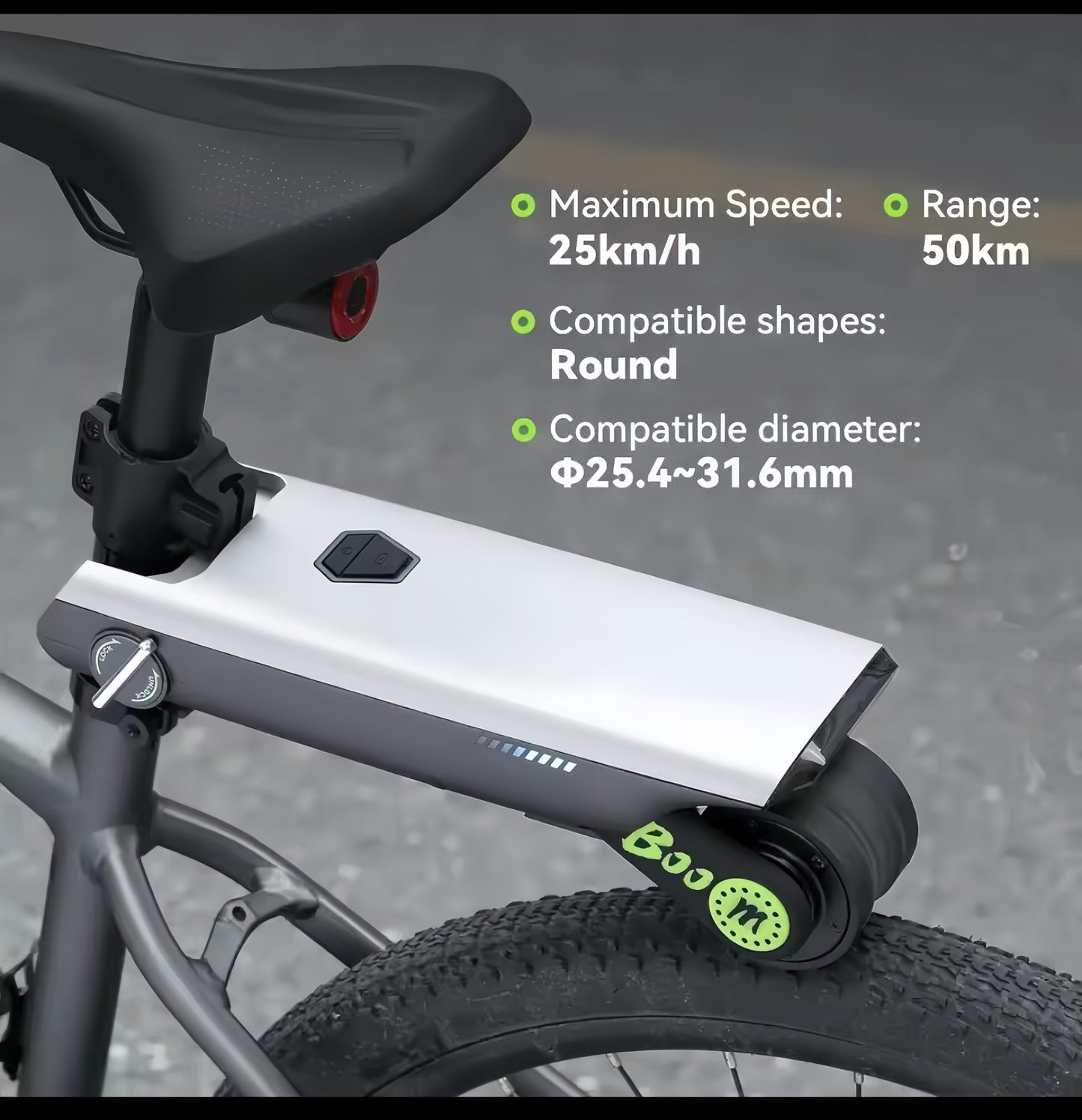 P Wheel Bicycle Booster Assist Device